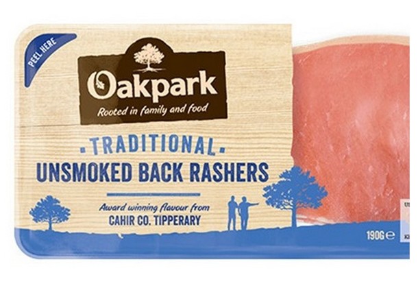 Oakpark Traditional Bacon Unsmoked 6 slices190 gr