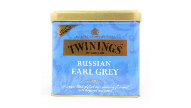 Twinings Zwarte Thee Russian Earl Grey losse thee  in blik 150gr