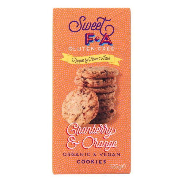 Sweet FA Gluten Free Cranberry and Orange Cookies 125g