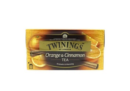 Twinings Zwarte Thee Sinaasappel Kaneel 25 zakjes