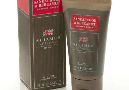 St James of London Scheercrème tube Sandalwood Bergamot 75ml