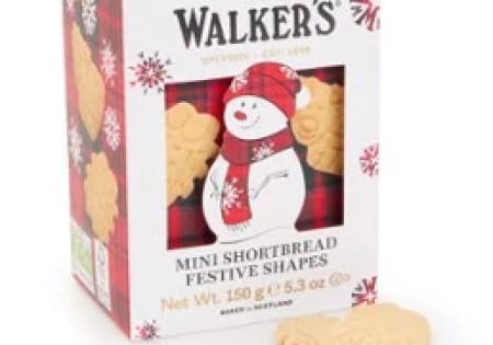 Walkers Mini Shortbread Festive Shapes 150g