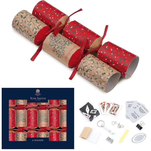 Christmas Crackers 8" X 6 Merry Berry Luxury Tom Smith