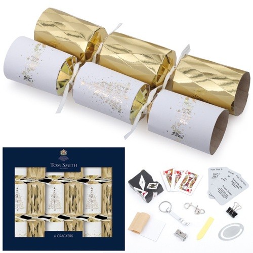 Christmas Crackers 8" X 6 Gold Luxury Tree Tom Smith
