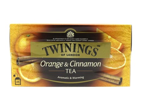 Twinings Zwarte Thee Sinaasappel Kaneel 25 zakjes