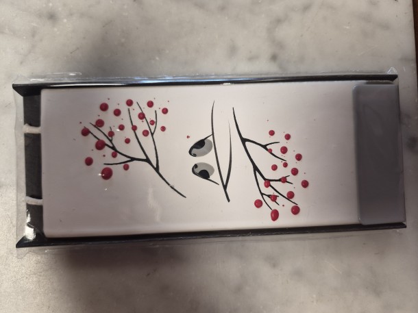 Flatyz Handcrafted Flat Candles - Vogels Winter Birds on White