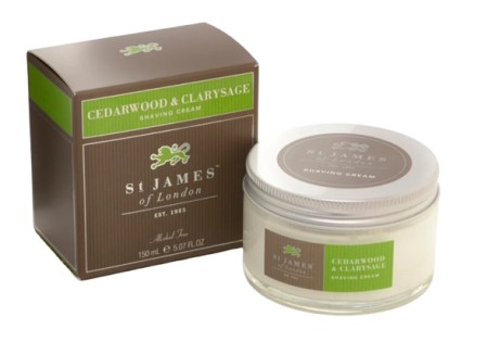 St James of London Scheercrème Cedarwood & Clarysage