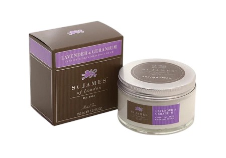 St James of London Scheercrème tube Lavender & Geranium 75 ml