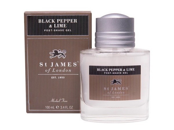 St James of London Aftershave Gel Black Pepper & Lime 100ml
