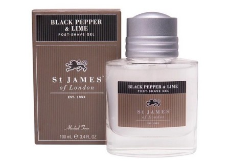 St James of London Aftershave Gel Black Pepper & Lime 100ml
